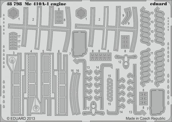 Detailset Messerschmitt Me410A-1 Engine (Meng) E48-798