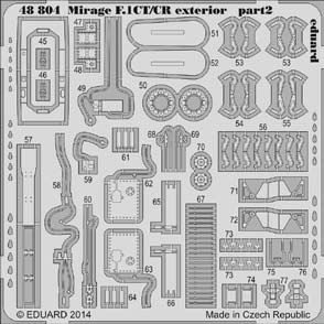 Detailset Mirage F1CT/CR Exterior (Kitty Hawk)  E48-804