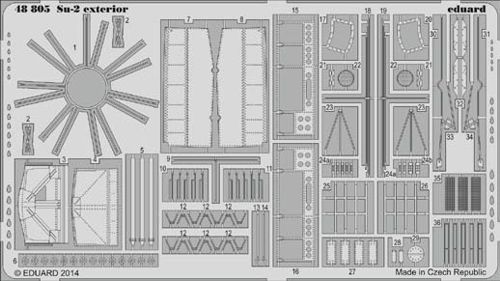 Detailset Suchoi Su2 Exterior (Zvezda)  E48-805