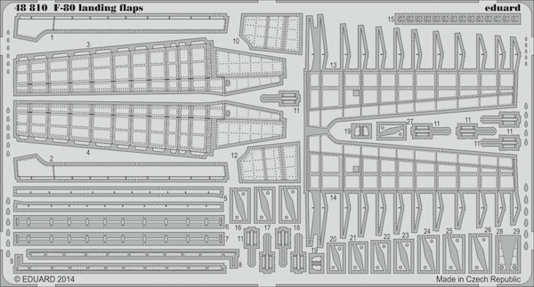 Detailset F80 Shooting Star Landing Flaps (Hobby Boss)  E48-810