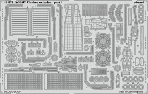 Detailset Suchoi Su30M-2 Flanker Exterior (Academy)  E48-821