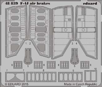 Detailset F4J Phantom II Airbrakes (Academy/Eduard)  E48-839