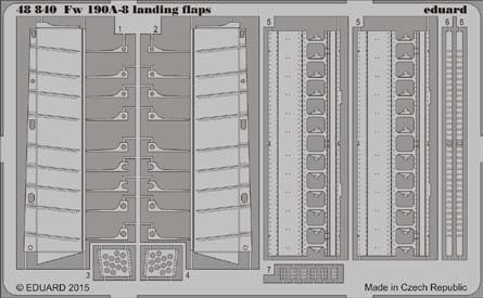 Detailset Focke Wulf FW190A-8 Landing Flaps (Eduard)  E48-840