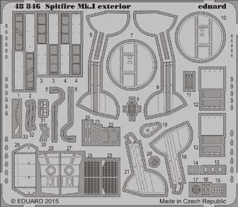 Detailset Spitfire MK1 Exterior (Airfix)  E48-846