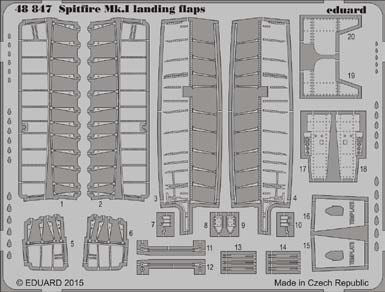 Detailset Spitfire MK1 Flaps (Airfix) E48-847