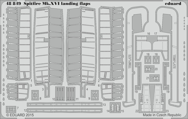 Detailset Spitfire MKXVI Landingflaps (Eduard) E48-849