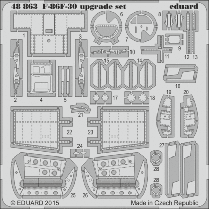 Detailset F86F-30 Sabre Upgrade set (Eduard/Hasegawa) E48-863