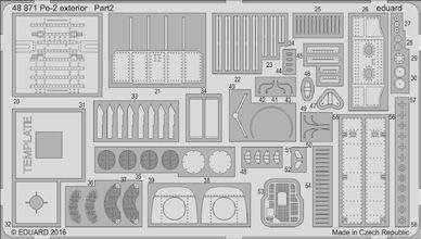 Detailset Petlyakov Pe2 exterior (Zvezda)  E48-871