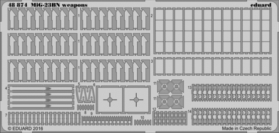 Detailset Mikoyan MiG23BN Flogger Weapons (Trumpeter) E48-874