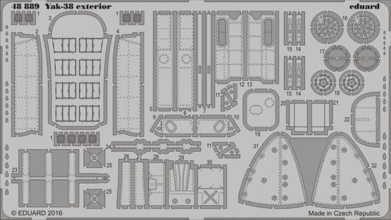 Detailset Yakovlev Yak38 Forger Exterior (Hobby Boss)  E48-889