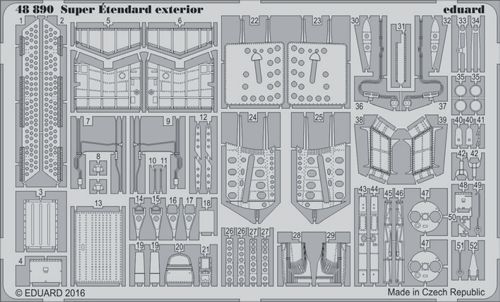 Detailset Super Etendard Exterior (Kinetic) E48-890