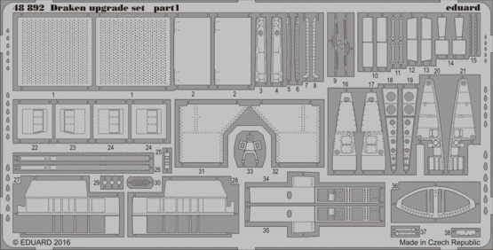 Detailset Saab Draken (Eduard/Hasegawa)  E48-892