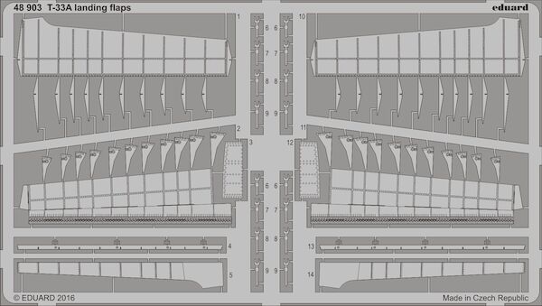 Detailset Lockheed T33A T'Bird Landig flaps (Great Wall)  E48-903