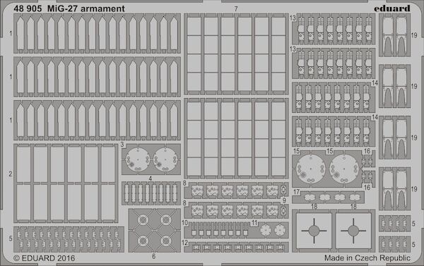 Detailset Mikoyan MiG27 Flogger Armament (Trumpeter) E48-905