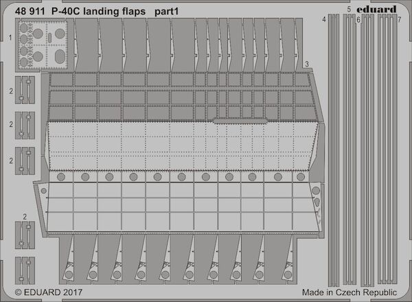 Detailset Curtiss P40C Flaps (Bronco) E48-911