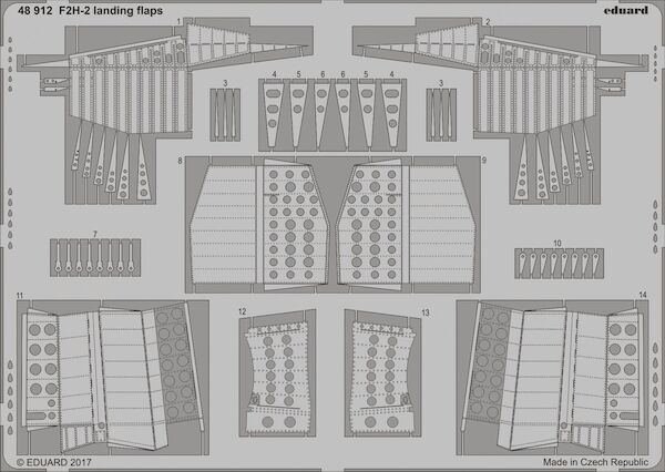 Detailset F2H-2 Banshee Landing Flaps (Kitty Hawk)  E48-912