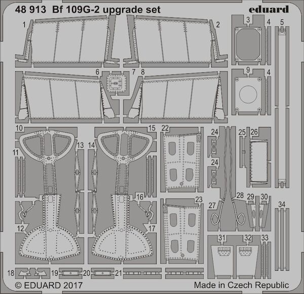Detailset Messerschmirtt BF109G-2 Upgrade set (Eduard)  E48-913