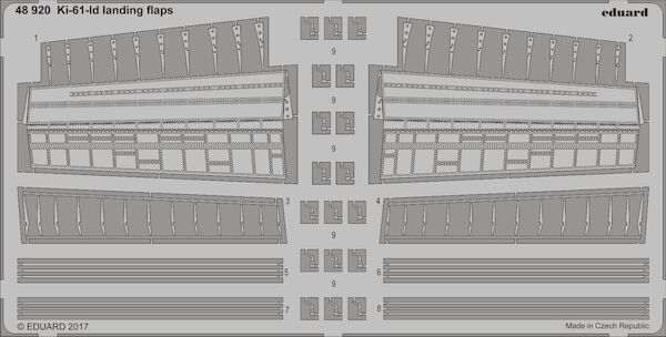 Detailset Kawasaki K61-Id Hien Landing flaps (Tamiya) E48-920