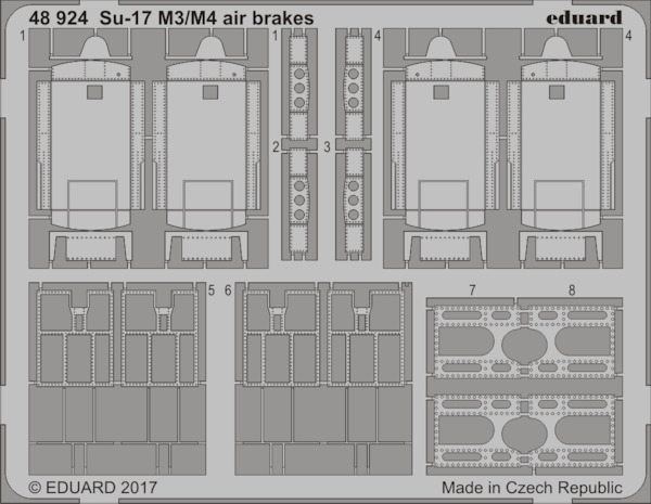 Detailset Suchoi Su17M-3/M-4 Fitter Airbrakes (Kitty Hawk)  E48-924