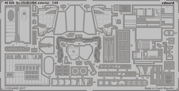 Detailset Suchoi Su25UB/UBK Frogfoot (SMER/KP)  E48-926