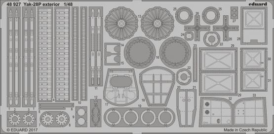 Detailset Yakovlev Yak28P Exterior (Bobcat)  E48-927