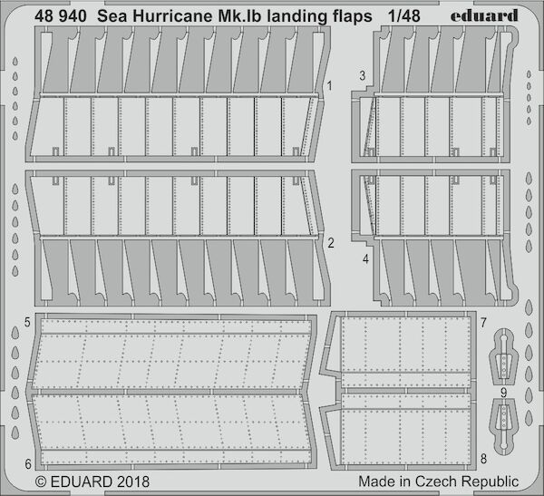 Detailset Sea Hurricane Mk1b Landing flaps (Airfix)  E48-940