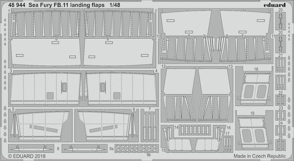 Detailset Sea Fury FB11 Flaps set (Airfix) E48-944