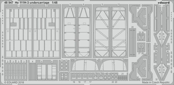 Detailset Heinkel He111H-3 Undercarriage (ICM)  E48-947