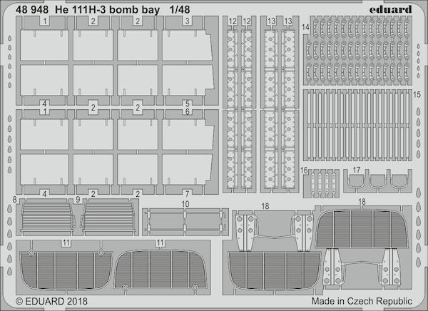 Detailset Heinkel He111H-3 Bomb Bay (ICM)  E48-948