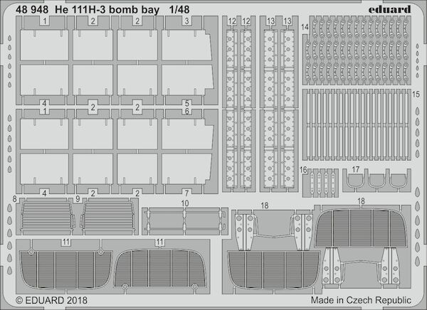 Detailset Heinkel He111H-3 Bomb Bay (ICM) E48-948
