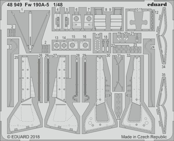 Detailset Focke Wulf FW190A-5 (Eduard) E48-949