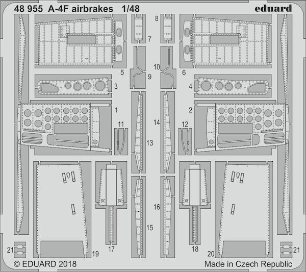 Detailset A4F Skyhawk Airbrakes (Hobby Boss) E48-955