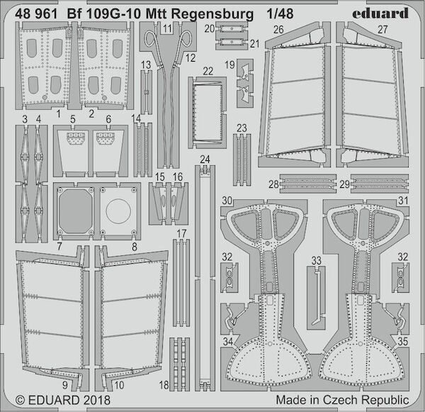 Detailset Messerschmitt BF109G-10 "Regensburg" E48-961