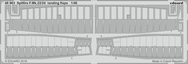 Detailset Spitfire MK22/24 Wing Flaps (Airfix) E48-963