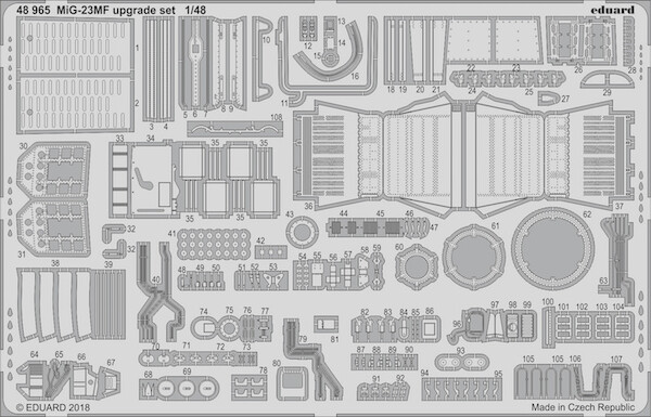 Detailset Mikoyan MiG23MF Flogger Upgrade set (Trumpeter/Eduard)  E48-965