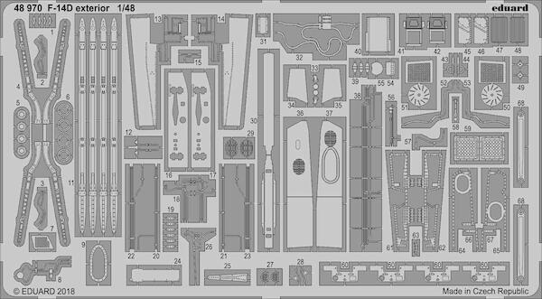 Detailset F14D Tomcat exterior (Tamiya) E48-970