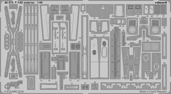 Detailset F14D Tomcat exterior (Tamiya)  E48-970