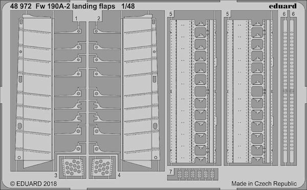 Detailset Focke Wulf FW190A-2 Flaps (Eduard)  E48-972