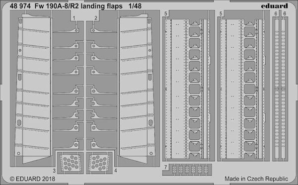 Detailset Focke Wulf FW190A-8/R-2 Flaps (Eduard)  E48-974