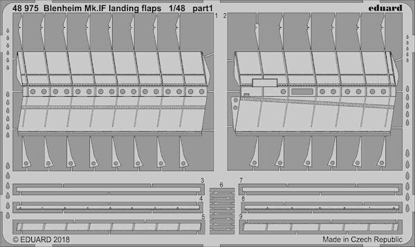 Detailset Bristol Blenheim MK1F Landing Flaps (Airfix)  E48-975