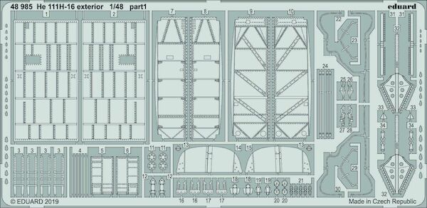 Detailset Heinkel He111H-16 Exterior (ICM)  E48-985