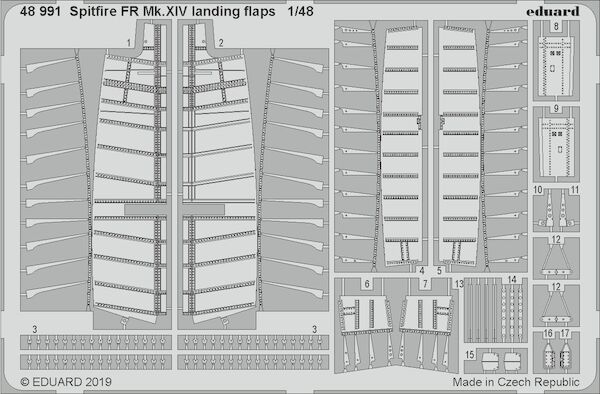 Detailset Spitfire FR MKXIV Flaps (Airfix) E48-991