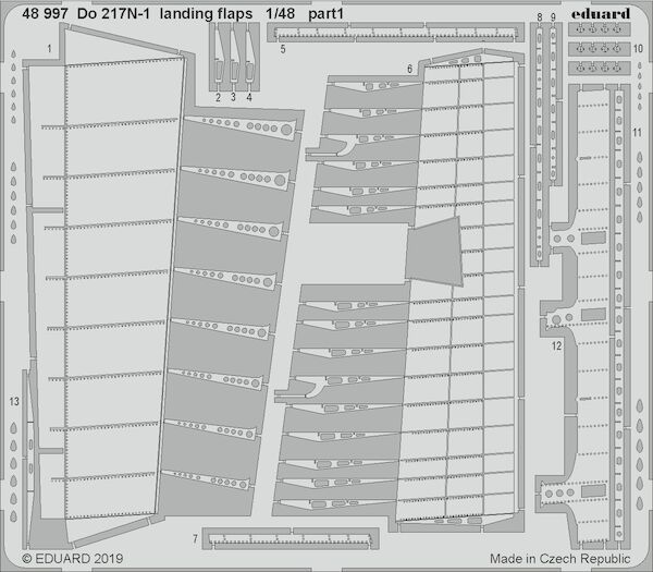 Detailset Dornier Do217N-1 Landing Flaps (ICM)  E48-997