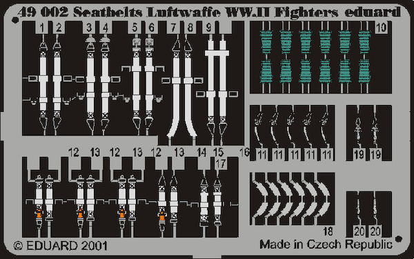 Detailset Seatbelts Luftwaffe WW2  E49-002