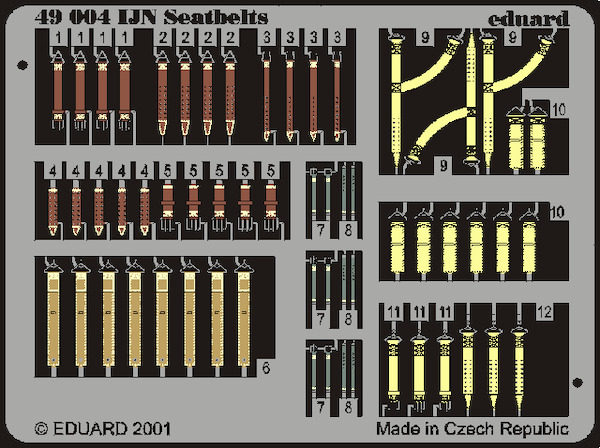 Detailset Seatbelts Imperial Japanese Navy E49-004