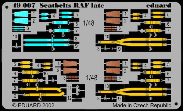 Detailset Seatbelts RAF Late WW2  E49-007