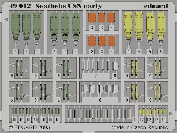 Detailset Seatbelts USN Early  E49-012