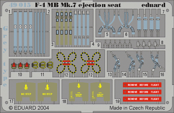 Martin Baker MK7 Ejection seat details grey (F4)  E49-015