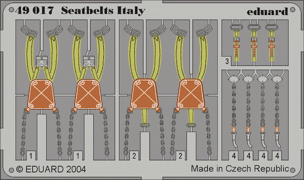 Detailset Seatbelts Italy WW2  E49-017