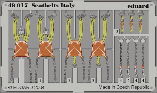 Detailset Seatbelts Italy WW2 E49-017